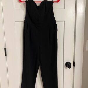 Express Black Strapless Jumpsuit